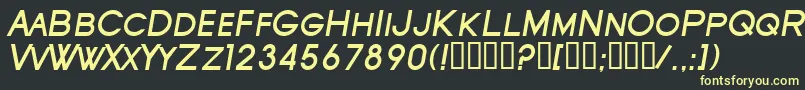 SfOldRepublicScBoldItalic Font – Yellow Fonts on Black Background