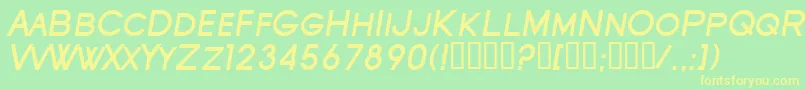 SfOldRepublicScBoldItalic Font – Yellow Fonts on Green Background