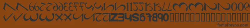 AlphaNumero Font – Black Fonts on Brown Background