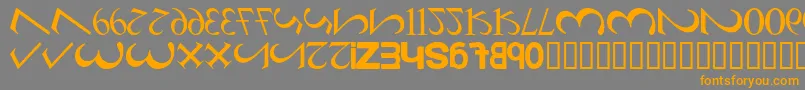 AlphaNumero Font – Orange Fonts on Gray Background