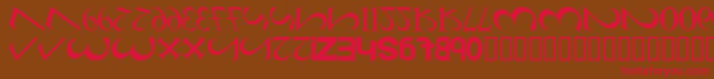 AlphaNumero Font – Red Fonts on Brown Background