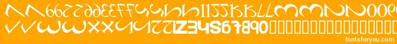 AlphaNumero Font – White Fonts on Orange Background