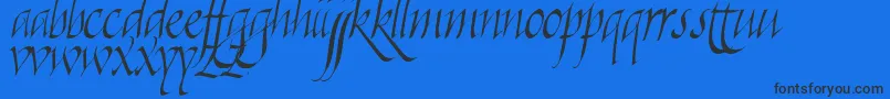 fuente Killigraphy – Fuentes Negras Sobre Fondo Azul