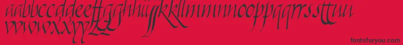 Killigraphy Font – Black Fonts on Red Background