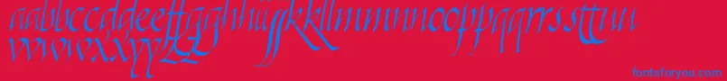 More about Killigraphy Font Killigraphy Font – Blue Fonts on Red Background