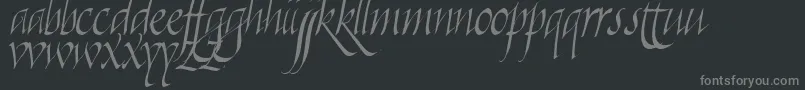 Killigraphy-Schriftart – Graue Schriften auf schwarzem Hintergrund