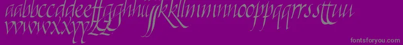 Шрифт Killigraphy – серые шрифты на фиолетовом фоне