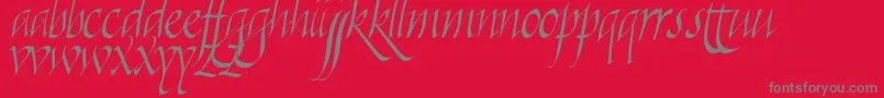Police Killigraphy – polices grises sur fond rouge