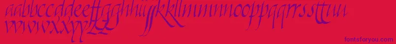 Killigraphy-fontti – violetit fontit punaisella taustalla