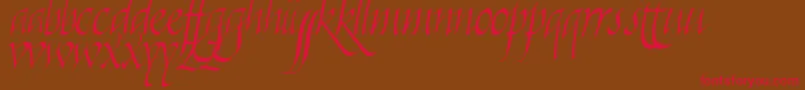Шрифт Killigraphy – красные шрифты на коричневом фоне