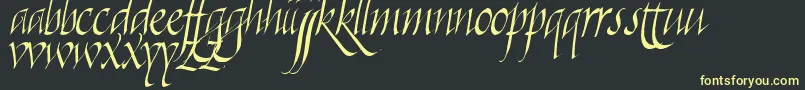 Шрифт Killigraphy – жёлтые шрифты на чёрном фоне