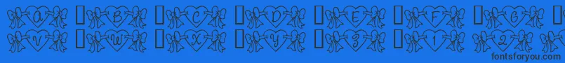 Rmbowhrt Font – Black Fonts on Blue Background