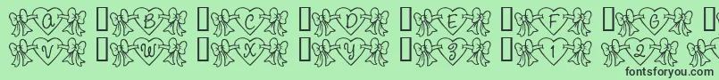 Rmbowhrt Font – Black Fonts on Green Background