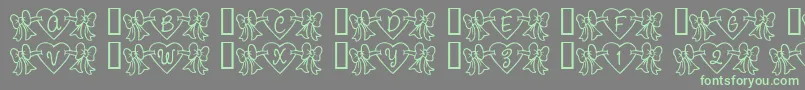 Rmbowhrt Font – Green Fonts on Gray Background