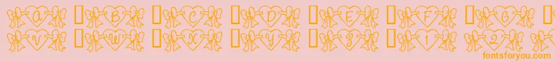 Rmbowhrt Font – Orange Fonts on Pink Background