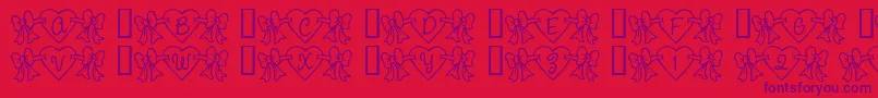 Rmbowhrt Font – Purple Fonts on Red Background