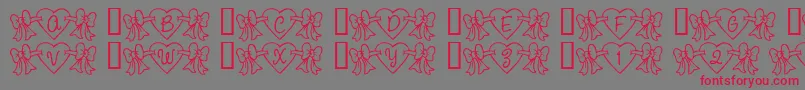 Rmbowhrt Font – Red Fonts on Gray Background