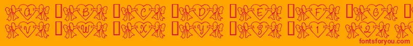 Подробнее о шрифте Rmbowhrt Шрифт Rmbowhrt – красные шрифты на оранжевом фоне