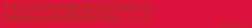 ZektoncdltRegular Font – Brown Fonts on Red Background