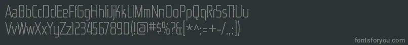 Czcionka ZektoncdltRegular – szare czcionki na czarnym tle
