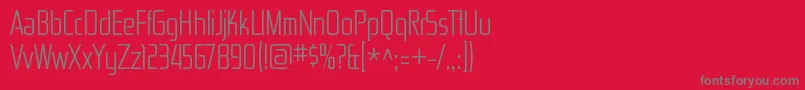 ZektoncdltRegular Font – Gray Fonts on Red Background