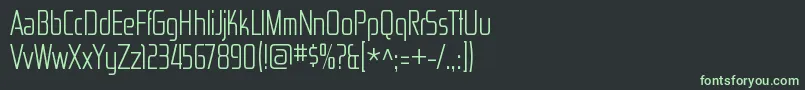Шрифт ZektoncdltRegular – зелёные шрифты на чёрном фоне