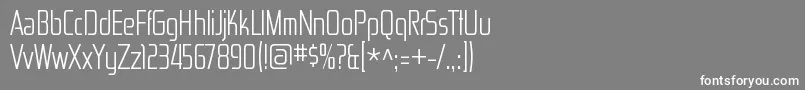ZektoncdltRegular Font – White Fonts on Gray Background