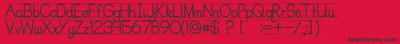 PrecursiveLinedFree Font – Black Fonts on Red Background