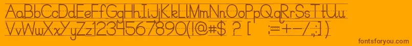 Шрифт PrecursiveLinedFree – коричневые шрифты на оранжевом фоне