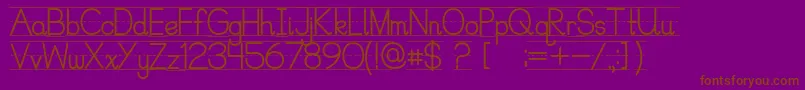 PrecursiveLinedFree Font – Brown Fonts on Purple Background