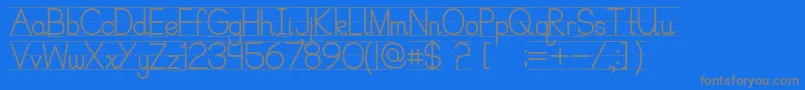 PrecursiveLinedFree Font – Gray Fonts on Blue Background