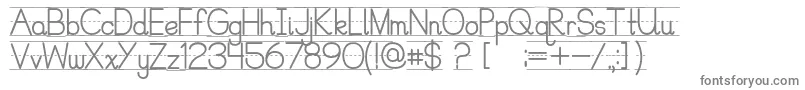 PrecursiveLinedFree Font – Gray Fonts on White Background