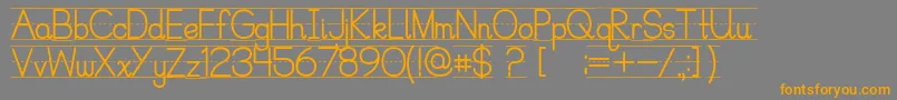 PrecursiveLinedFree-Schriftart – Orangefarbene Schriften auf grauem Hintergrund