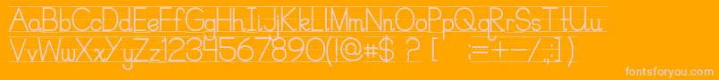 Подробнее о шрифте PrecursiveLinedFree Шрифт PrecursiveLinedFree – розовые шрифты на оранжевом фоне