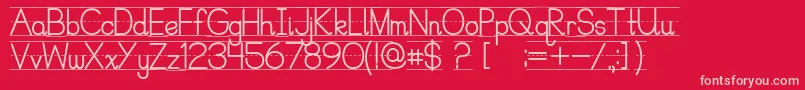 Шрифт PrecursiveLinedFree – розовые шрифты на красном фоне