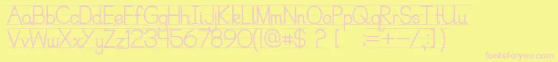More about PrecursiveLinedFree Font PrecursiveLinedFree Font – Pink Fonts on Yellow Background