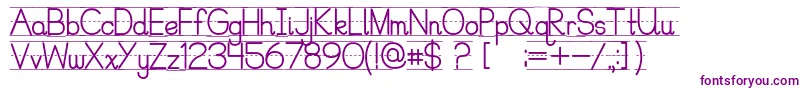 PrecursiveLinedFree-fontti – violetit fontit