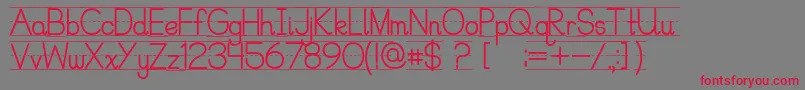 PrecursiveLinedFree Font – Red Fonts on Gray Background