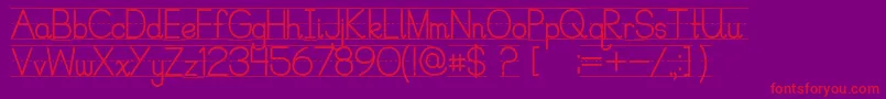 fuente PrecursiveLinedFree – Fuentes Rojas Sobre Fondo Morado
