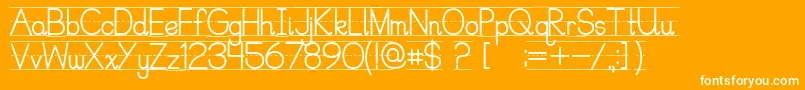 More about PrecursiveLinedFree Font PrecursiveLinedFree Font – White Fonts on Orange Background