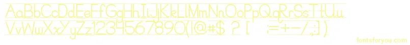 Шрифт PrecursiveLinedFree – жёлтые шрифты