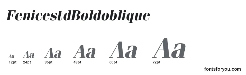 Размеры шрифта FenicestdBoldoblique