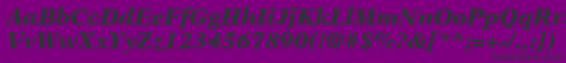 OrchidBlackSsiBlackItalic-Schriftart – Schwarze Schriften auf violettem Hintergrund