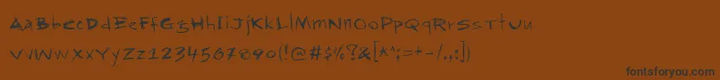 Шрифт Rapjack – чёрные шрифты на коричневом фоне