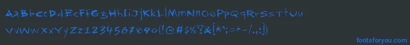 Rapjackフォントについての詳細 フォントRapjack – 黒い背景に青い文字
