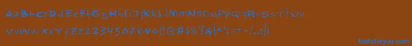 Rapjack Font – Blue Fonts on Brown Background