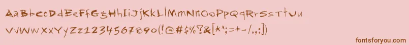 Rapjack Font – Brown Fonts on Pink Background