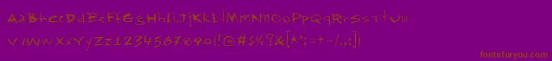 Rapjackフォントについての詳細 フォントRapjack – 紫色の背景に茶色のフォント