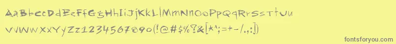 Rapjack Font – Gray Fonts on Yellow Background