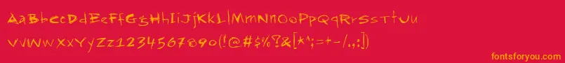 Rapjack Font – Orange Fonts on Red Background